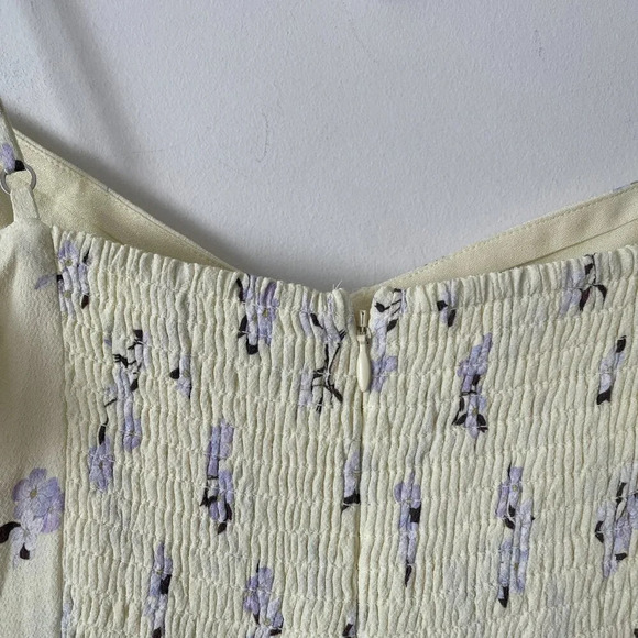 Aritzia Sunday Best Viola Midi Dress Yellow Purple XL - Picture 6 of 9